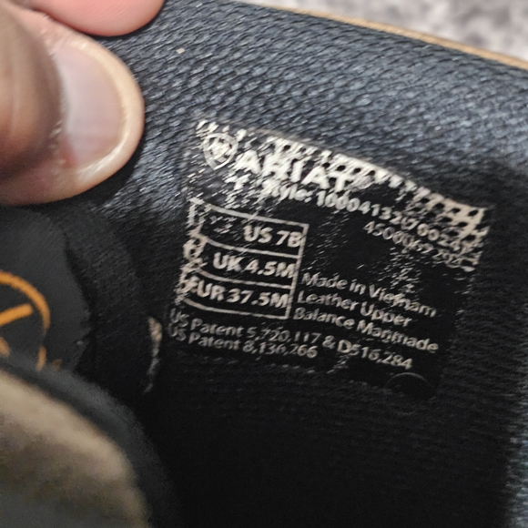 Ariat ATS Technology Brown and Black Hiking Boots Gorpcore Size7B Women Boots - Picture 5 of 9